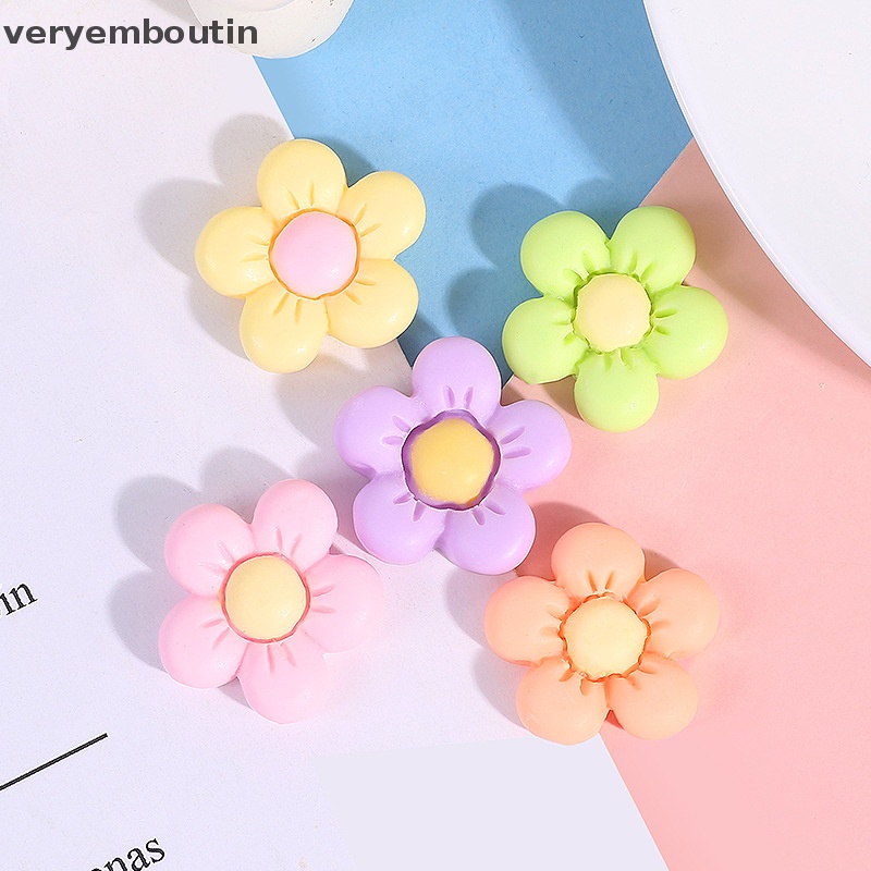 Set 10 Kẹp Tóc Hình Hoa Hướng Dương Có Nam Châm Hít Tủ Lạnh / Điện Thoại DIY