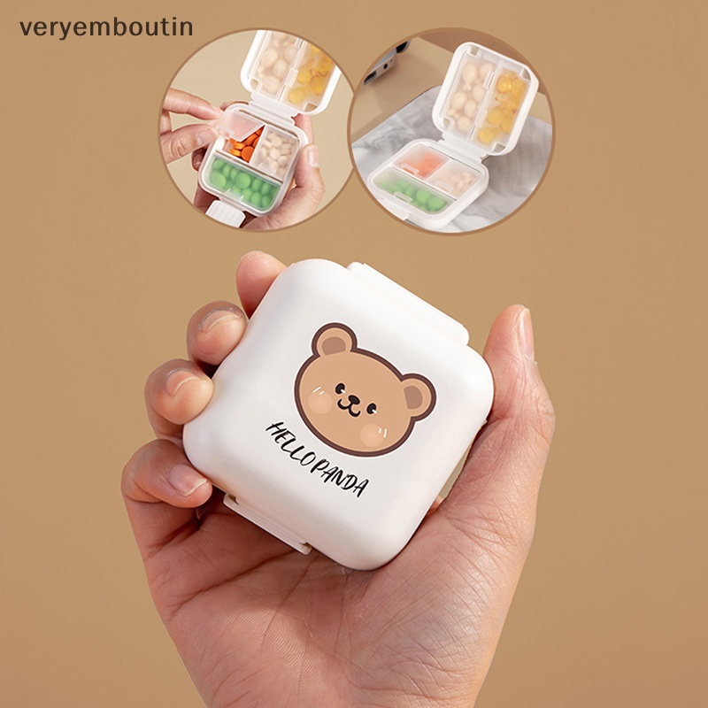 Hộp Đựng Thuốc Bằng Nhựa Hai Ngăn Thiết Kế Nhỏ Gọn Tiện Lợi