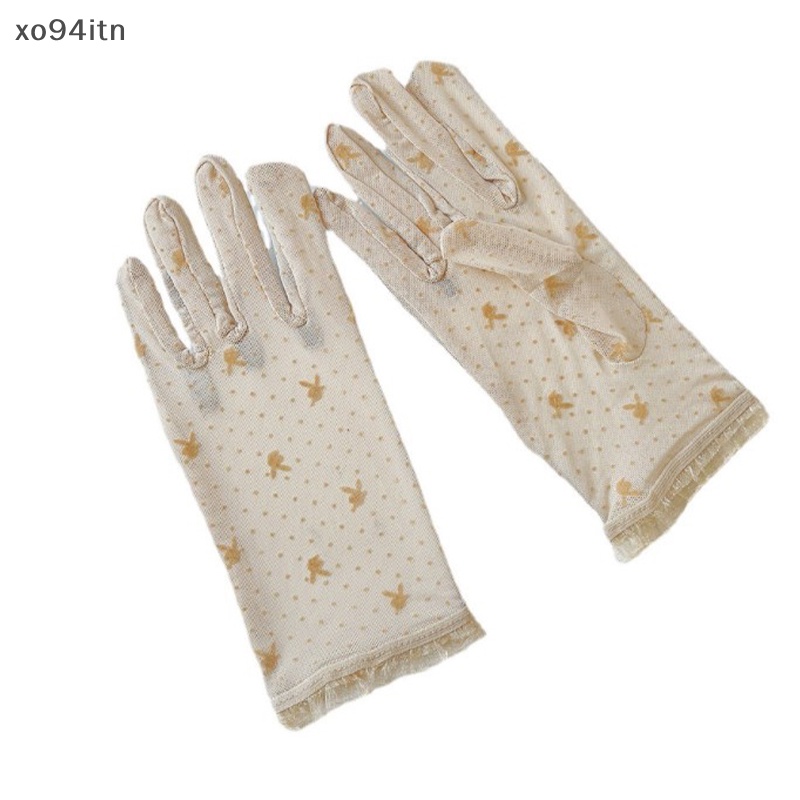 Tn Găng Tay Lái Xe Ngắn Mỏng Co Giãn Chống Tia UV Mùa Hè Thu Màu Vàng Đen Cho Nữ