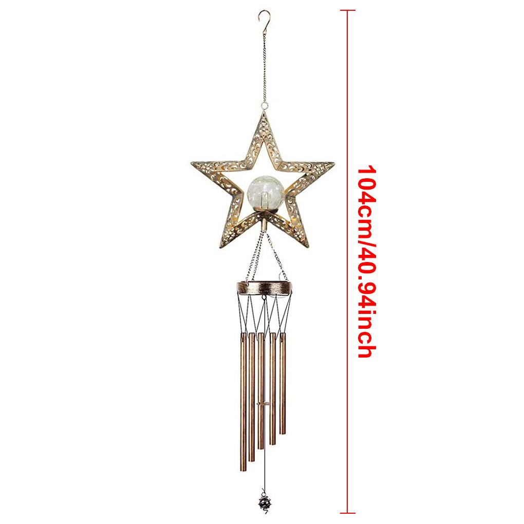 Chuông Gió Sử Dụng Năng Lượng Mặt Trời Hình Mặt Trăng Ngôi Sao Phong Cách Retro dây đèn led nháy năng lượng mặt trời trang trí quán