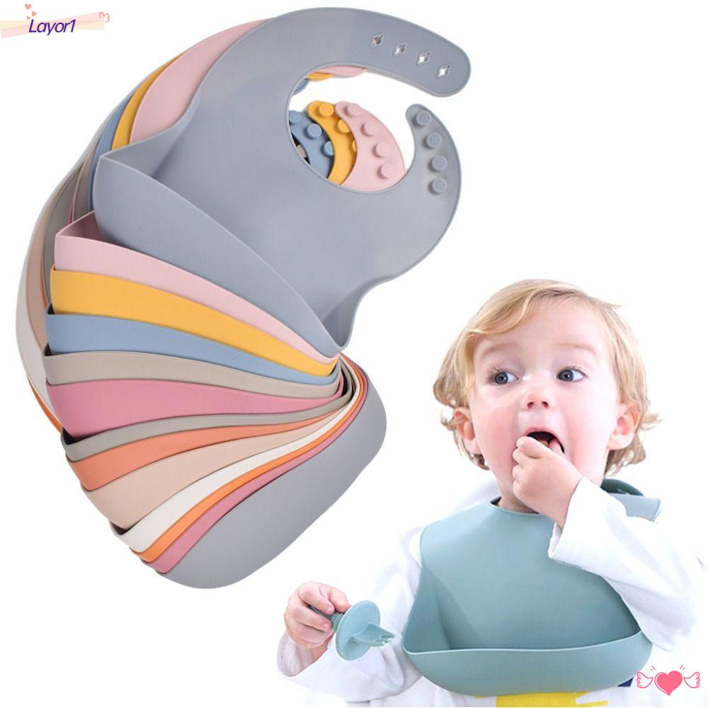Yếm Ăn Bằng Silicone Có Thể Điều Chỉnh Dành Cho Trẻ Sơ Sinh 1 Tuổi