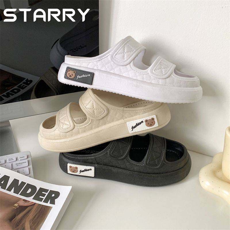 STARRY dép sandal nữ dép quai ngang Thời trang giản dị nhẹ nhàng 2023 NEW 051020