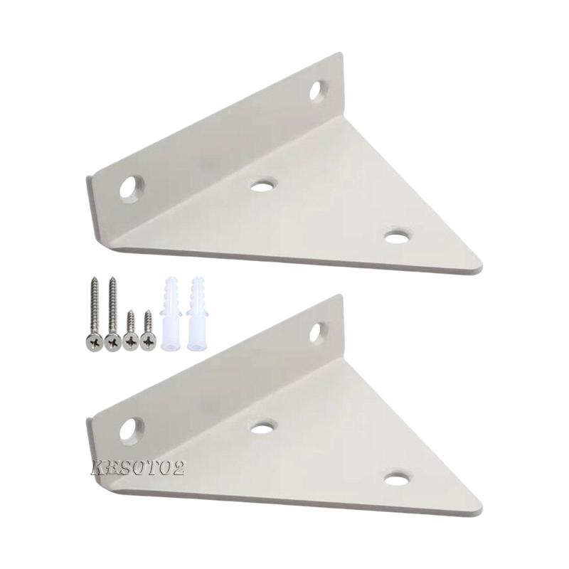 Giá Đỡ 2 Ngăn Bằng Kim Loại Gắn Góc Tường Nhà Để Sách Tiện Dụng