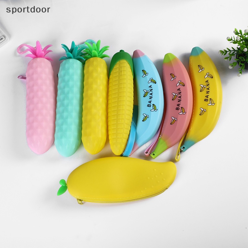 Túi Đựng Bút Bằng Silicon Hình Trái Cây Và Rau Củ Dễ Thương