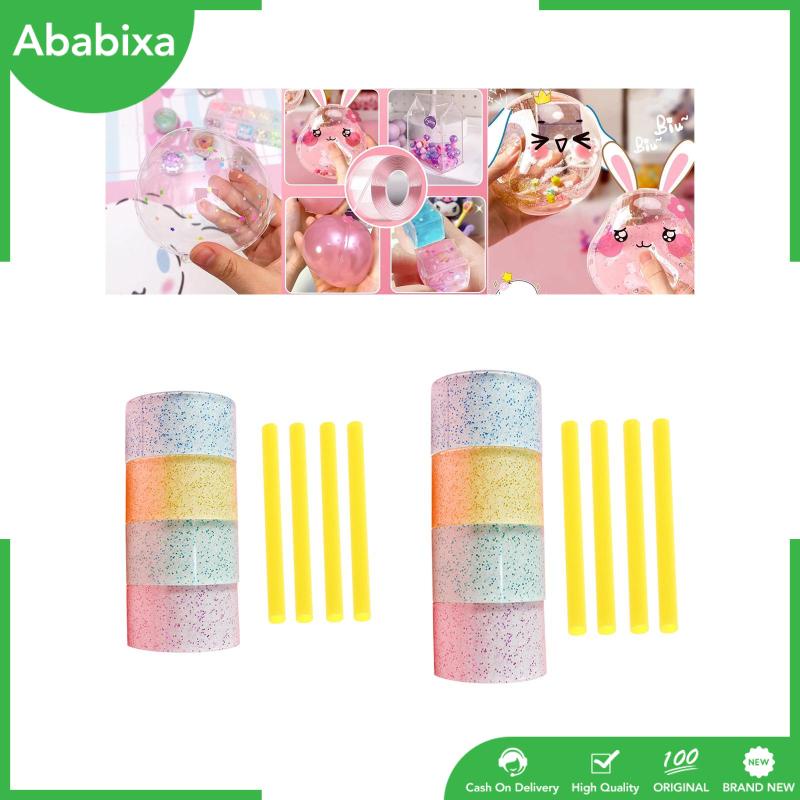 Bộ 4 Cuộn Băng Keo Nano Trong Suốt Lấp Lánh Đa Năng Không Để Lại Dấu Vết Dùng Trang Trí Đồ Thủ Công DIY