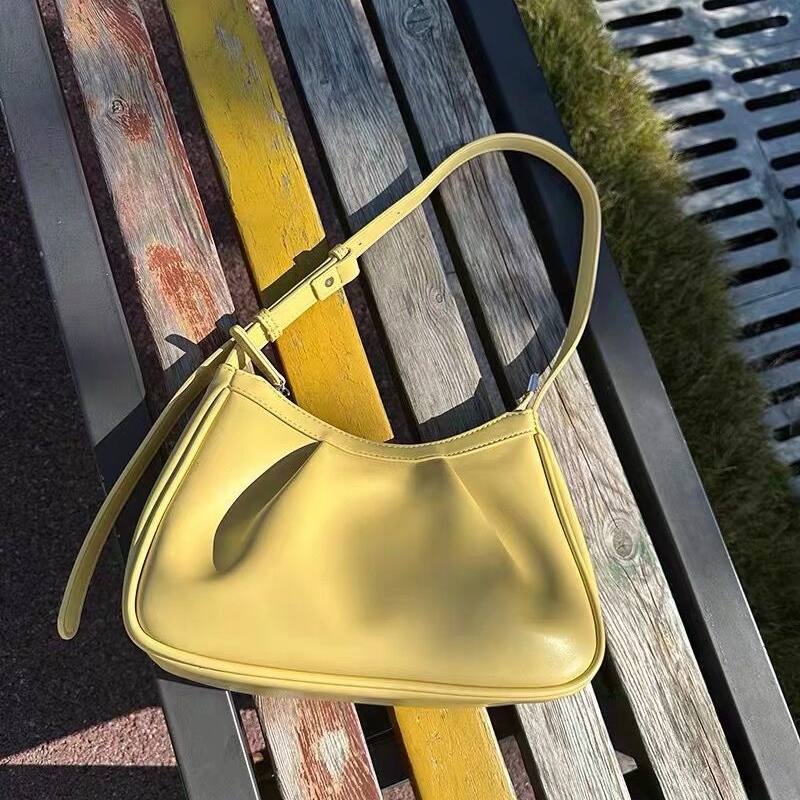 Ielgy Túi Xách Đeo Vai Hình Đám Mây Xếp Ly Kiểu Hàn Quốc Thanh Lịch Cho Nữ