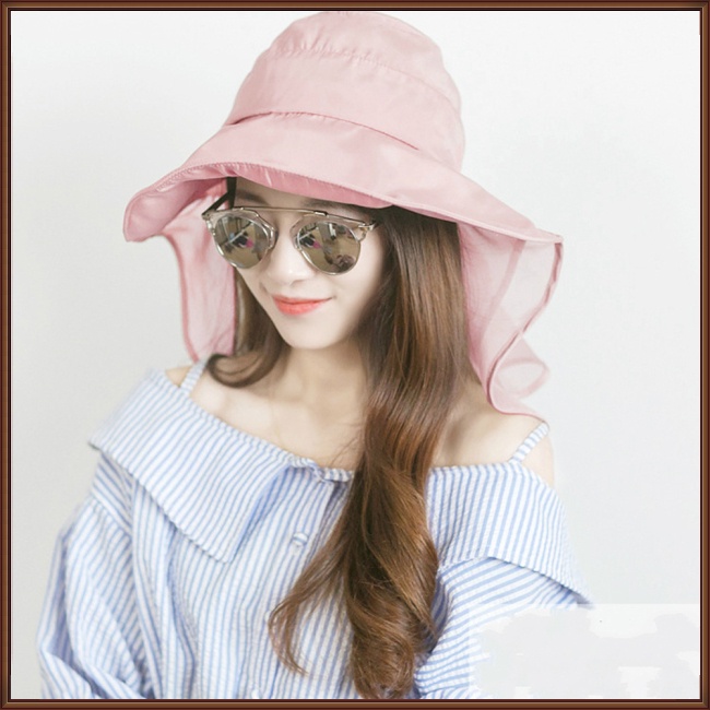 Mũ Rộng Vành Chống Tia Cực Tím Thời Trang Đi Biển Mùa Hè Cho Nữ