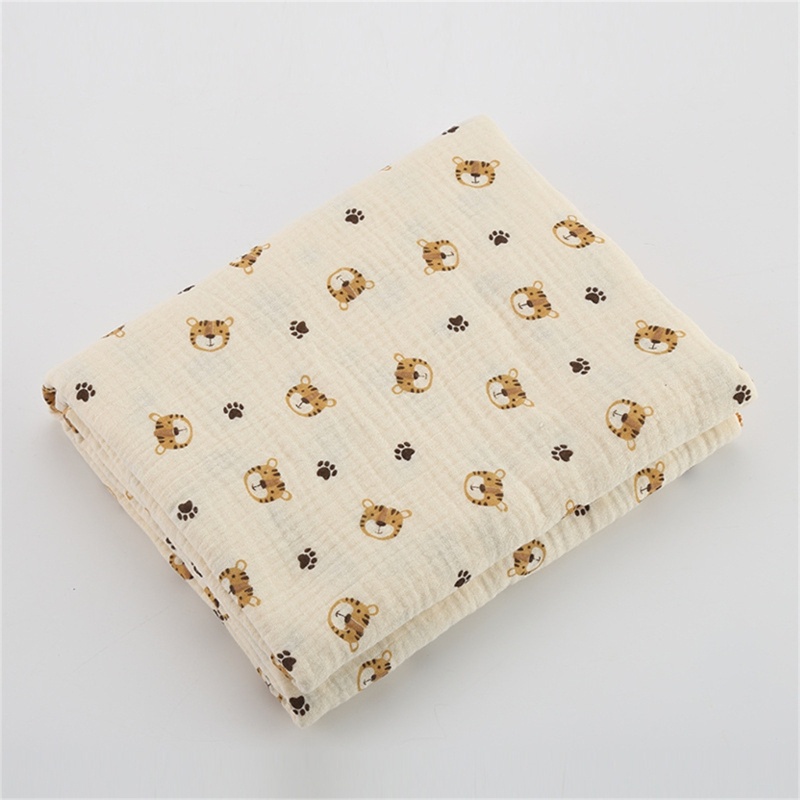 Chăn Quấn Em Bé Chất Liệu Cotton Mỏng Thấm Hút Tốt In Họa Tiết Xinh Xắn