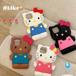 Ốp Điện Thoại Silicon Hình Mèo Kitty 3D Cho iPhone 14 Pro Max 13Pro Max Plus 14 13 11 Pro Max 8 7 6 6s Plus SE 2020 2022