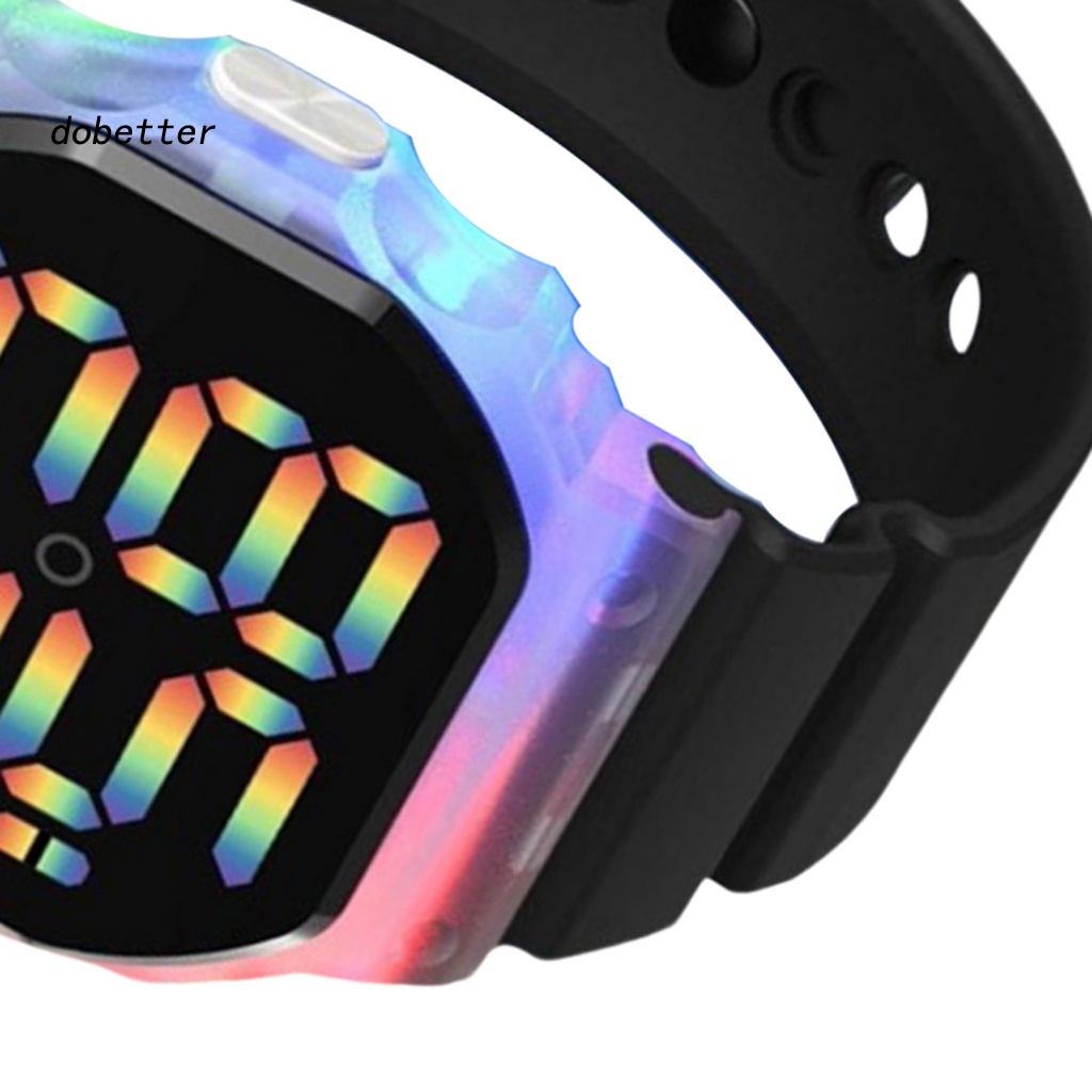 Đồng Hồ Điện Tử Màn Hình LED Thay Đổi Màu Sắc Chống Nước 30M Dobetter &gt; Cuộc Sống Hàng Ngày