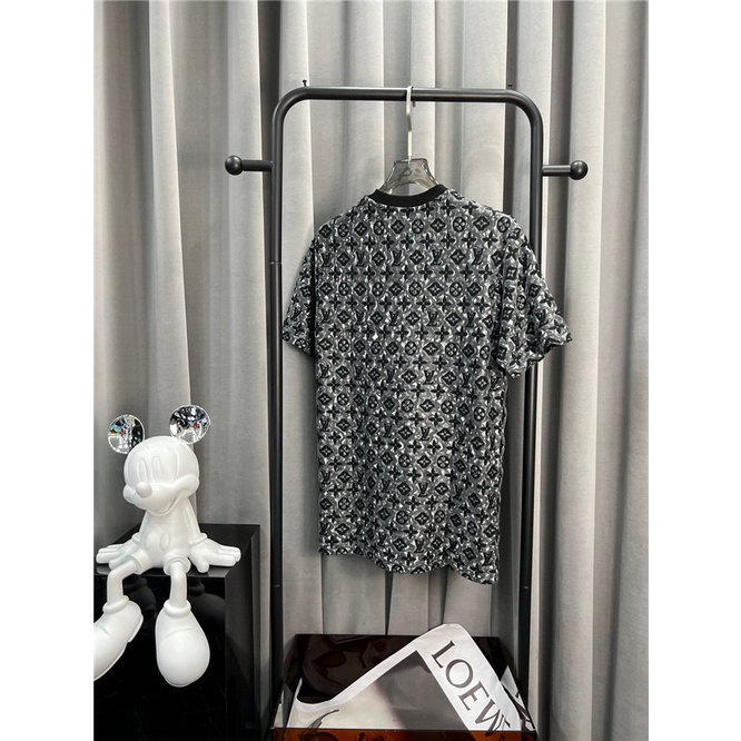 Áo Thun Tay Ngắn Cổ Tròn Thêu Hình jacquard Mới Cho Nam