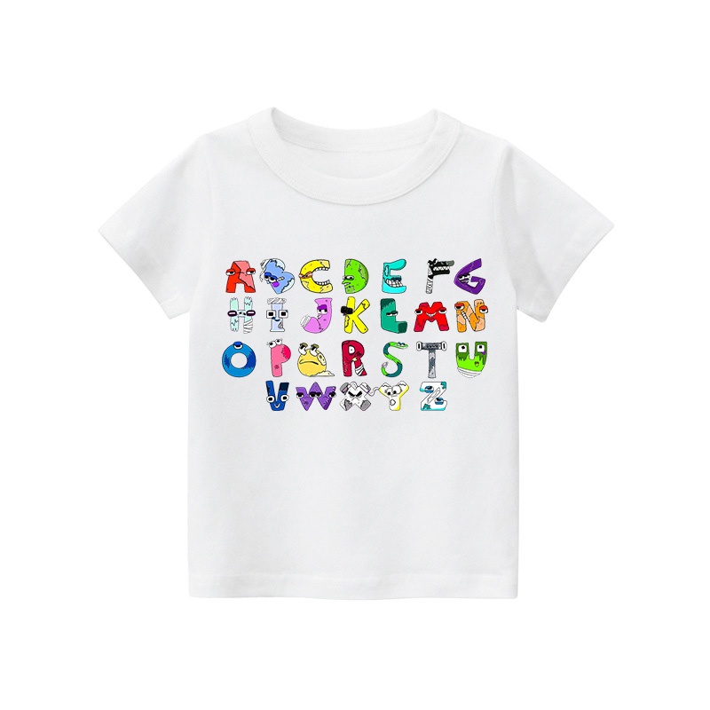 Áo thun trẻ em ALPHABET LORE 2, 8 màu áo, đầy đủ size có big size, MÀU KHÁC NHẮN TIN SHOP