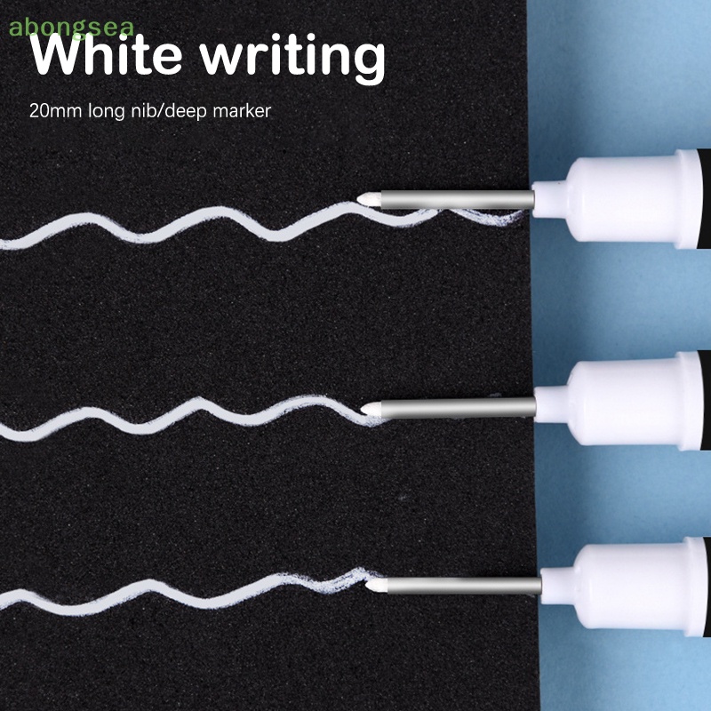 Abongsea Bút Đánh Dấu Mực Trắng Hai Đầu Dài 20MM Đa Năng Dùng Trong Làm Mộc