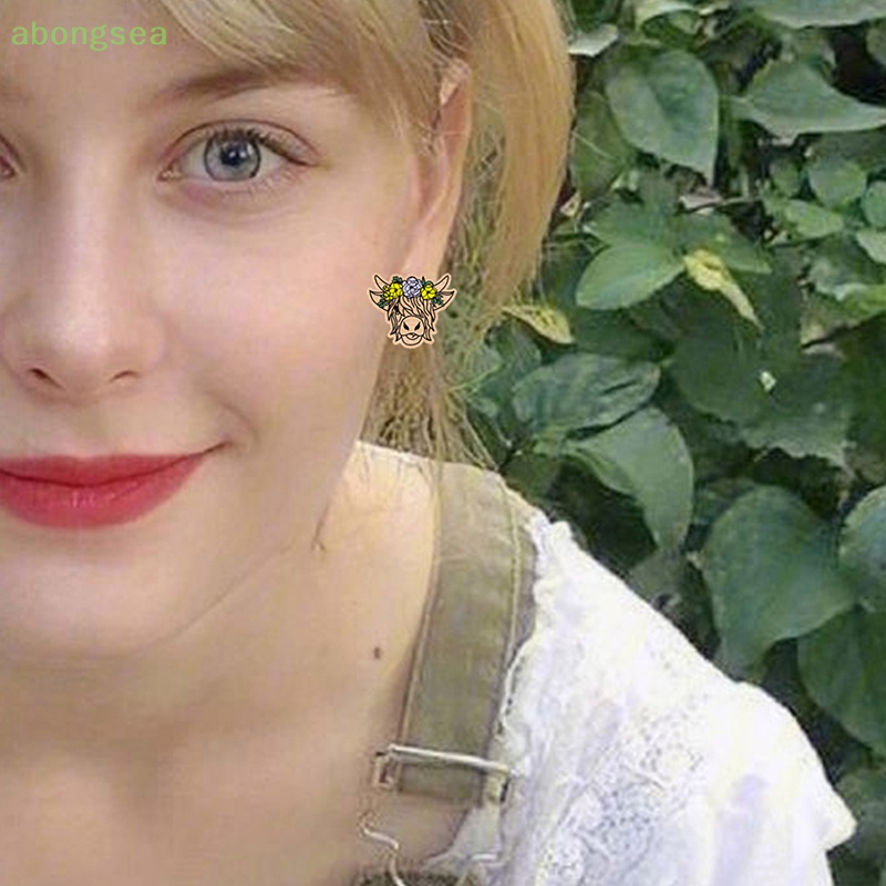 1 Cặp Bông Tai Hình Bò Nông Trại Đồng Quê Bongsea