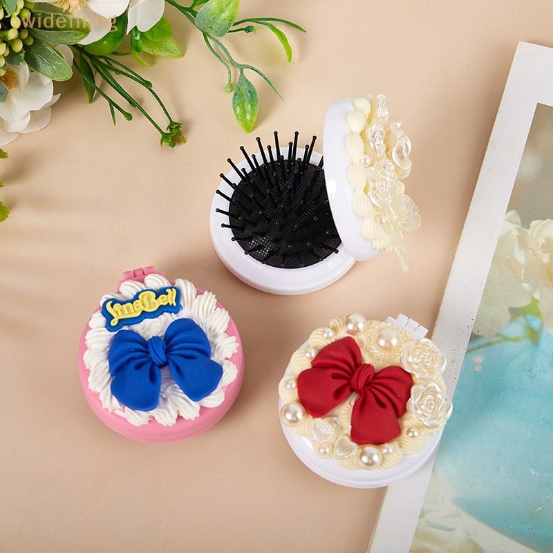 Lược Chải Tóc Mát Xa Da Đầu Tích Hợp Gương Gấp Gọn Bỏ Túi Tiện Lợi