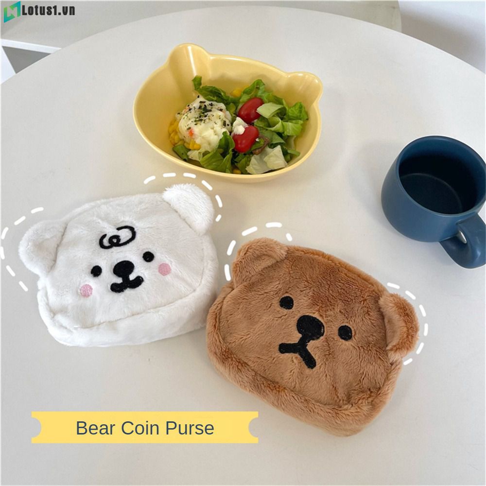 Gấu Nhỏ ấm áp Dễ Thương Búp Bê Nhỏ Sang Trọng Không Ví đựng đồ Lặt Vặt Túi đựng Tai Nghe Túi đựng Son Môi