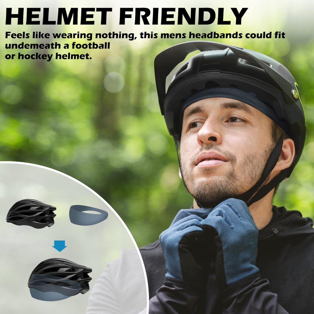 Hairband Sweat-Absorbent Men Women Sports Safety Moisture-Wicking Professional Wear-Resistant Lightweight Headband [Q/5]