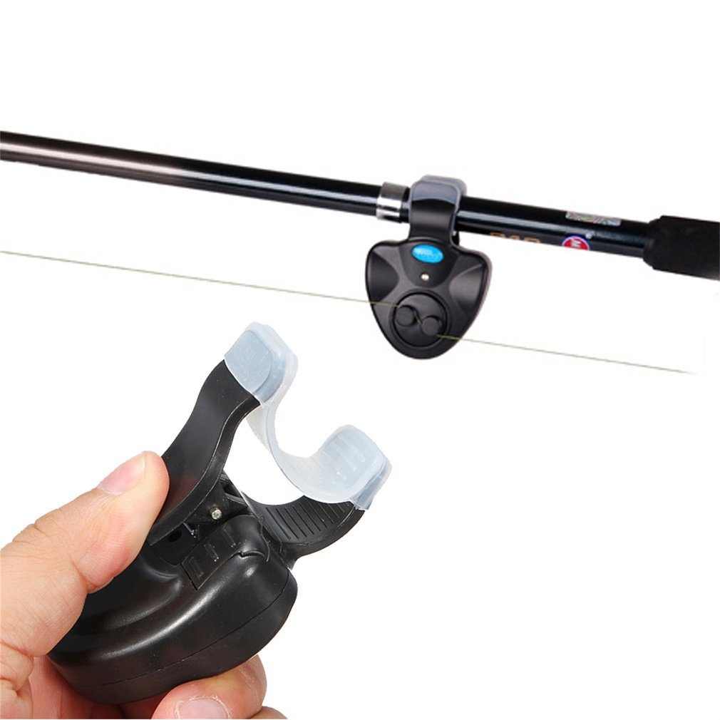 Buffer Fishing Alarm Portable Mini Universal Electronic Sound Led Light Alert Bell Rod [Q/12]