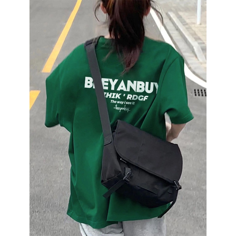 Áo Thun Nữ Tay Ngắn Dáng Rộng Phong Cách Retro Cá Tính