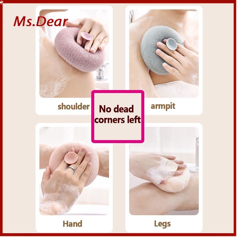 Bông Tắm Hai Trong Một Phong Cách Nhật Bản Dùng Mát Xa Tẩy Tế Bào Chết Cho Da Lưng,Bông Tắm Bằng Xơ Mướp Tự Nhiên An Toàn Cho Sức Khỏe