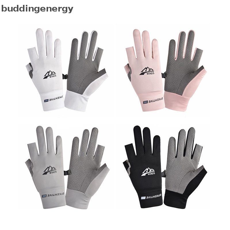 {BUDDI} Mới Găng Tay Đua Xe Máy Lụa Lạnh Mỏng Thoáng Khí Chống Trượt Có Thể Chạm Màn Hình Cảm Ứng Bảo Vệ Tia Uv {BUDDI}