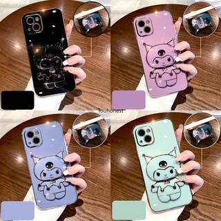 Ốp Lưng In Họa Tiết Dành For Apple Ốp Lưng iPhone 12 Pro Max Case iPhone 13 Pro Max Case iPhone 14 Pro Max Case iPhone 14 Plus Case Cool Anime Melody Cute Cartoon Vanity Mirror Kuromi Stand Holder With Metal Sheet Phone Cover Cassing Cases Case TL
