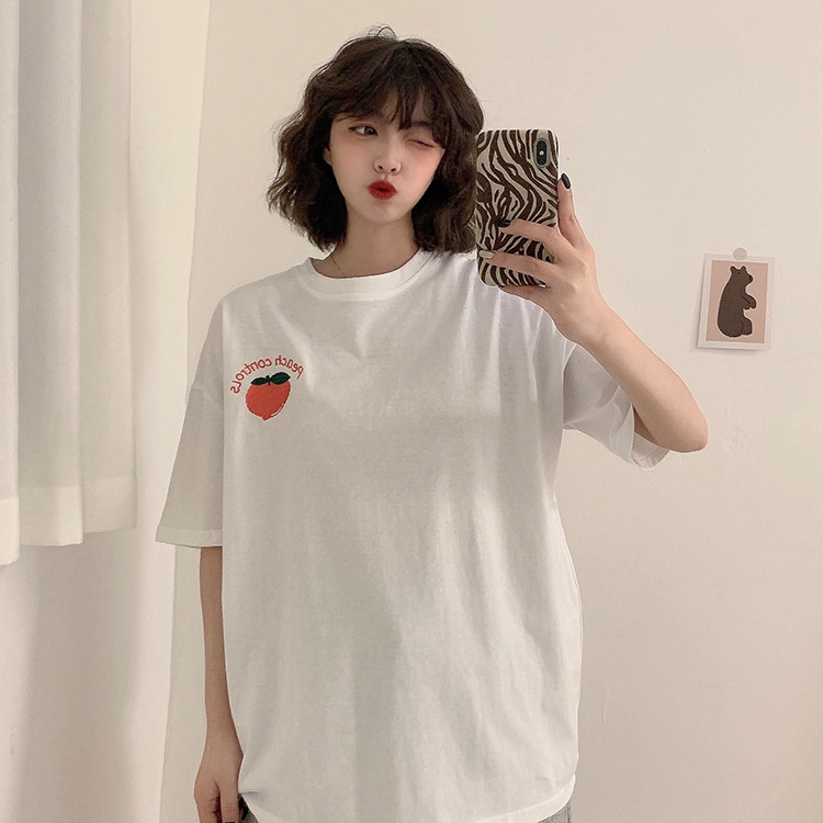 Áo Thun Nữ Tay Ngắn Dáng Rộng Phong Cách Hàn Quốc