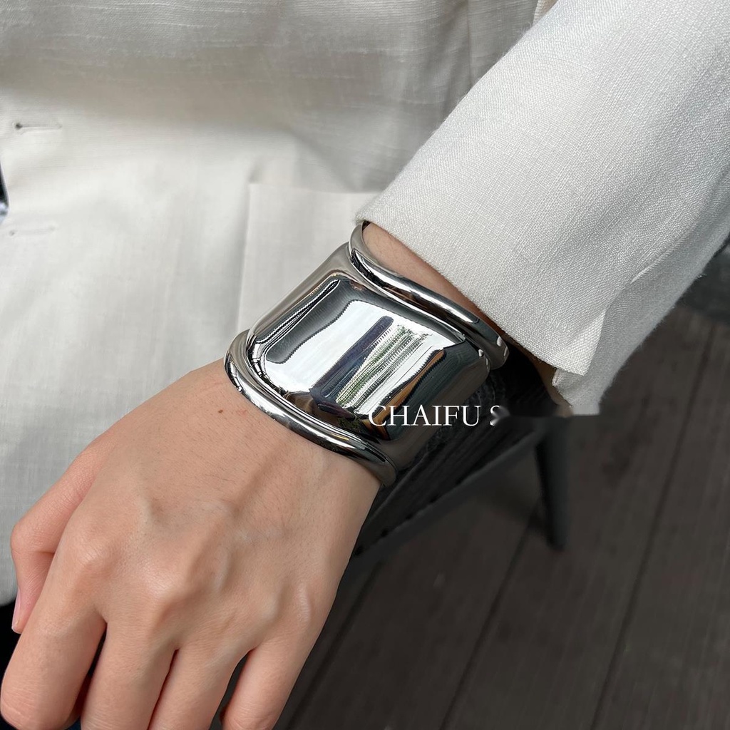 Vòng Đeo Tay Bằng Thép Titan Phong Cách hip hop Hàn Quốc niche neutral Tối Giản Cá Tính Và Cao Cấp