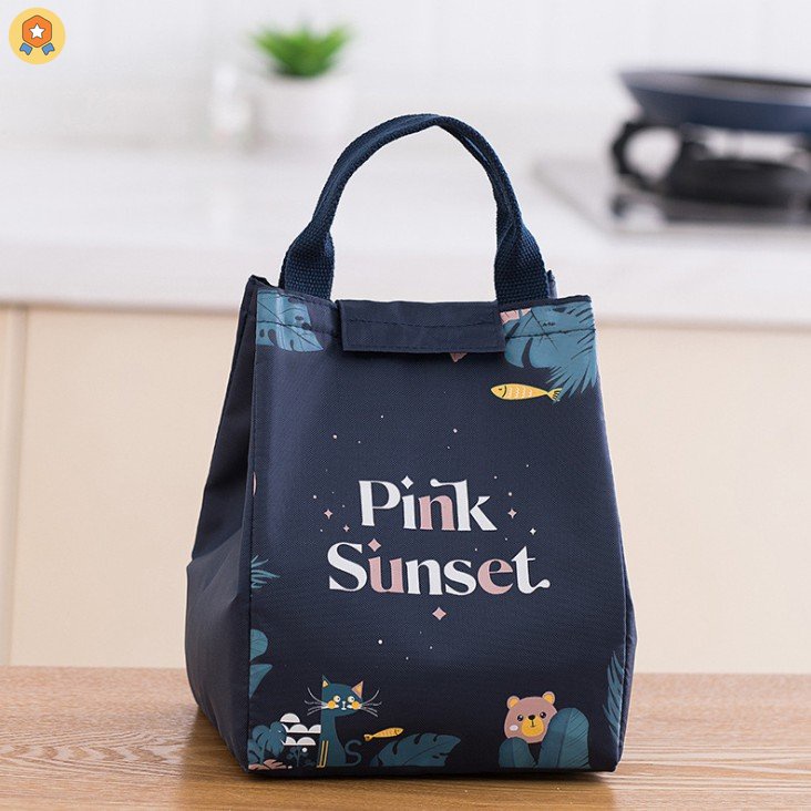 Túi Đựng Hộp Cơm Giữ Nhiệt Chống Thấm Nước HYJP2 Họa Tiết Kỳ Lân Xinh Xắn Tiện Dụng