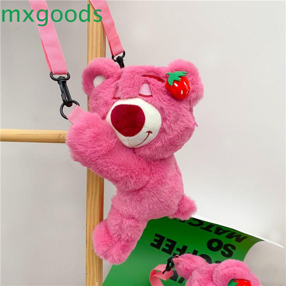 Túi Đeo Chéo Vai Hình Gấu Dâu Tây Hoạt Hình Dễ Thương Thanh Lịch Dành Cho Nữ