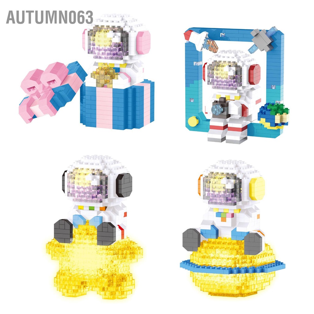 Autumn063 Phi Hành Gia Khối Xây Dựng Với Ánh Sáng Cắn Chặt Kết Nối Êm Ái Đồ Chơi Tinh Tế Cho Trẻ Em