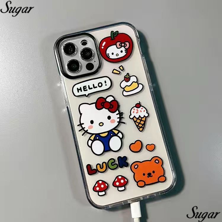 ✅Ốp Điện Thoại Trong Suốt Chống Sốc Hình Hello Kitty Cho Iphone 8p 13iPhone13promax Pro x 11 / xrxsmax IB8A