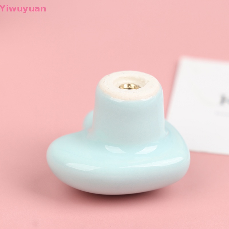 < Yiwuyuan > Tay Nắm Ngăn Kéo Tủ Một Lỗ Tròn Bằng Gốm Sứ Màu Hoạt Hình Mới