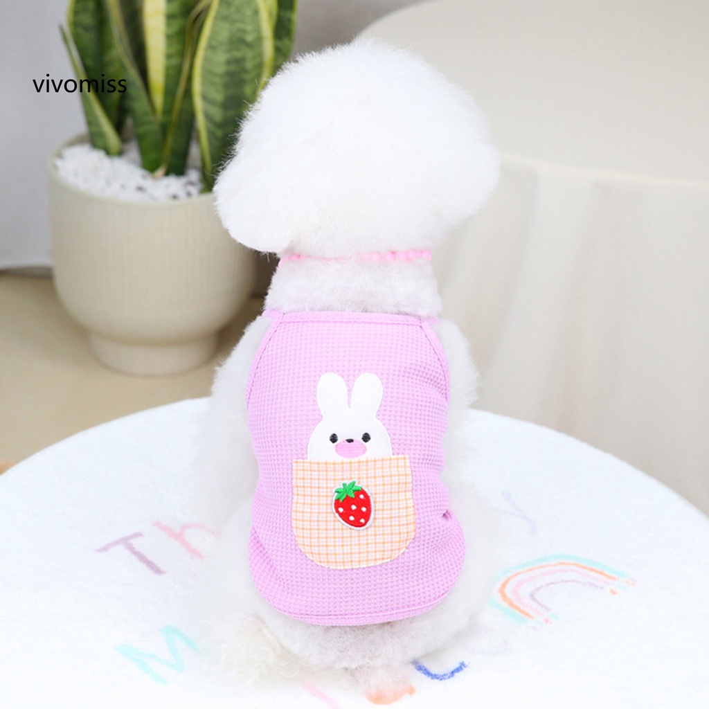 Áo Thun Không Tay Thoáng Khí Họa Tiết Thỏ Thời Trang Xuân Hè Cho Thú Cưng