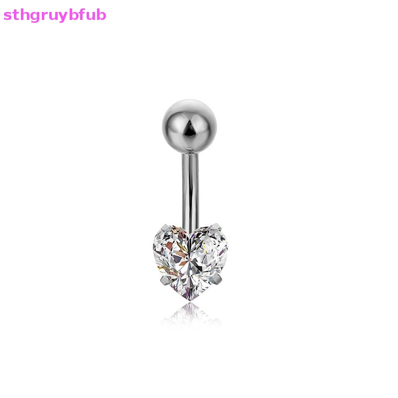 Khuyên Rốn Đính Đá Zircon Bằng Thép Không Gỉ Thời Trang Cho Nữ