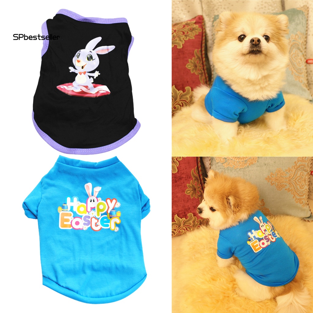 Áo Thun Hai Lớp Thấm Hút Mồ Hôi In Họa Tiết Hoạt Hình Dễ Thương Thời Trang Mùa Hè Cho Cún Cưng