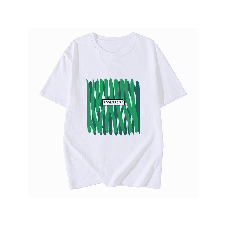 Áo thun NRVP 100% cotton tay ngắn cổ tròn in họa tiết phong cách Hàn Quốc cho nữ