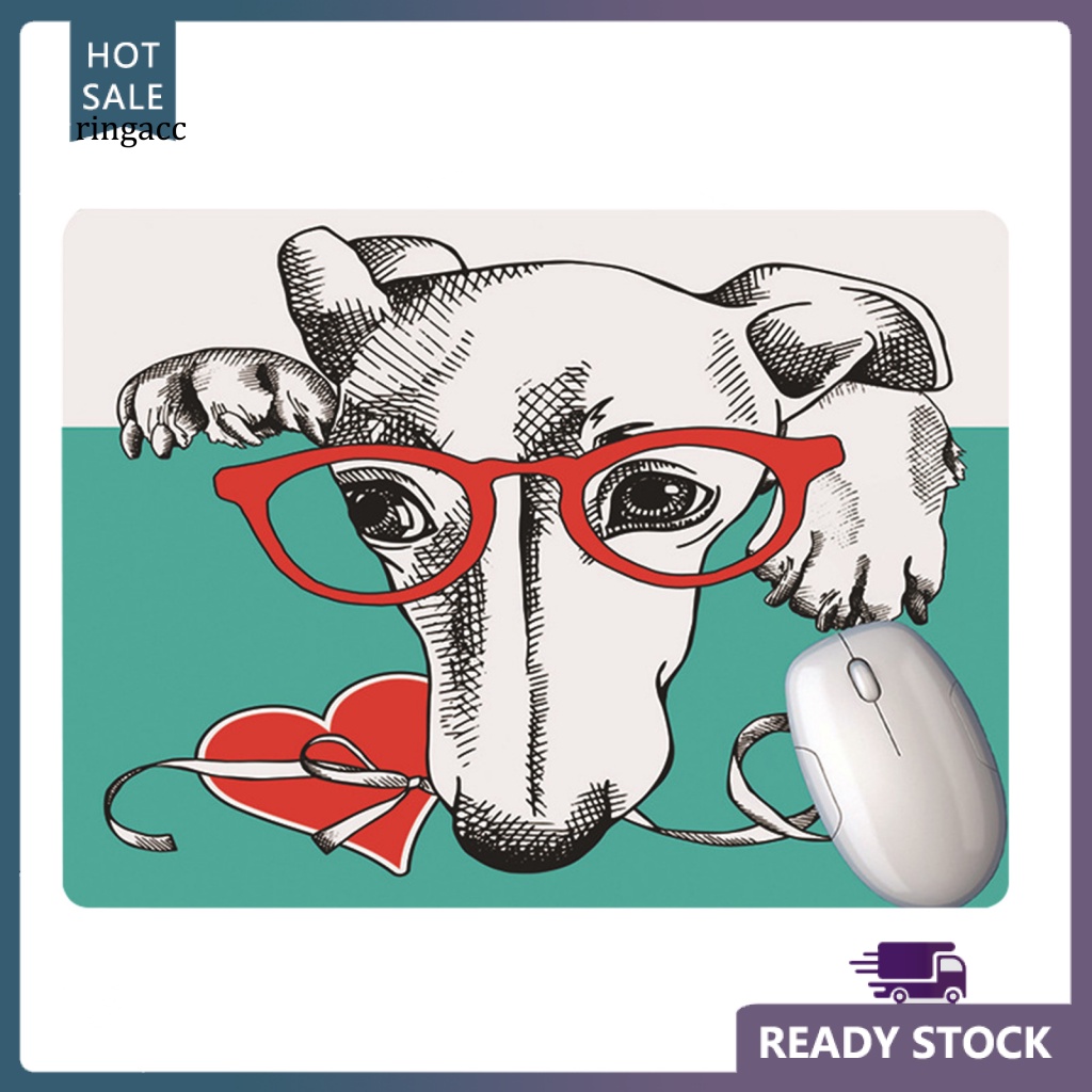 Tấm Lót Chuột RGA Bằng Cao Su Chống Trượt In Họa Tiết Hoạt Hình Dễ Thương Tiện Dụng Cho Thú Cưng