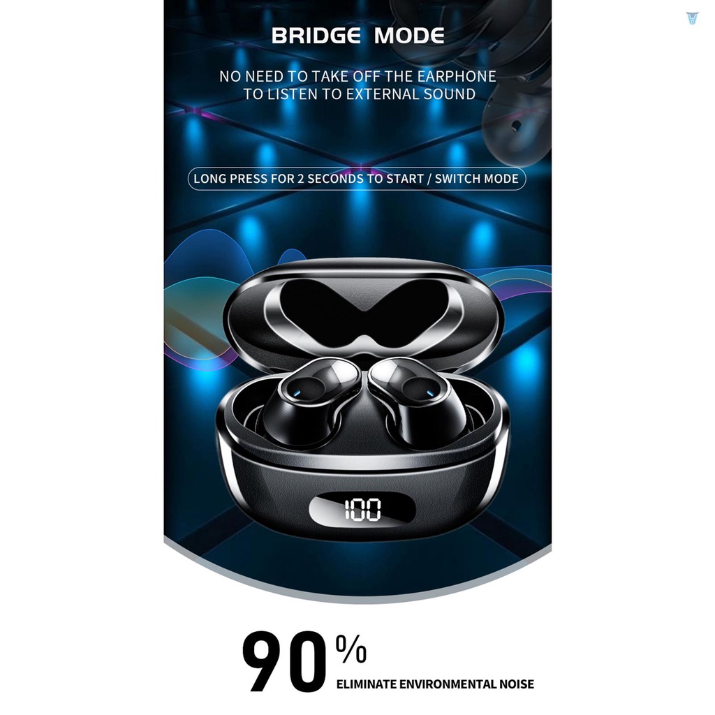 (Yula) Tai Nghe Không Dây ANC03 BT 5.1 Chống Thấm Nước IPX5 Cách Âm Kèm Hộp Sạc Nhanh