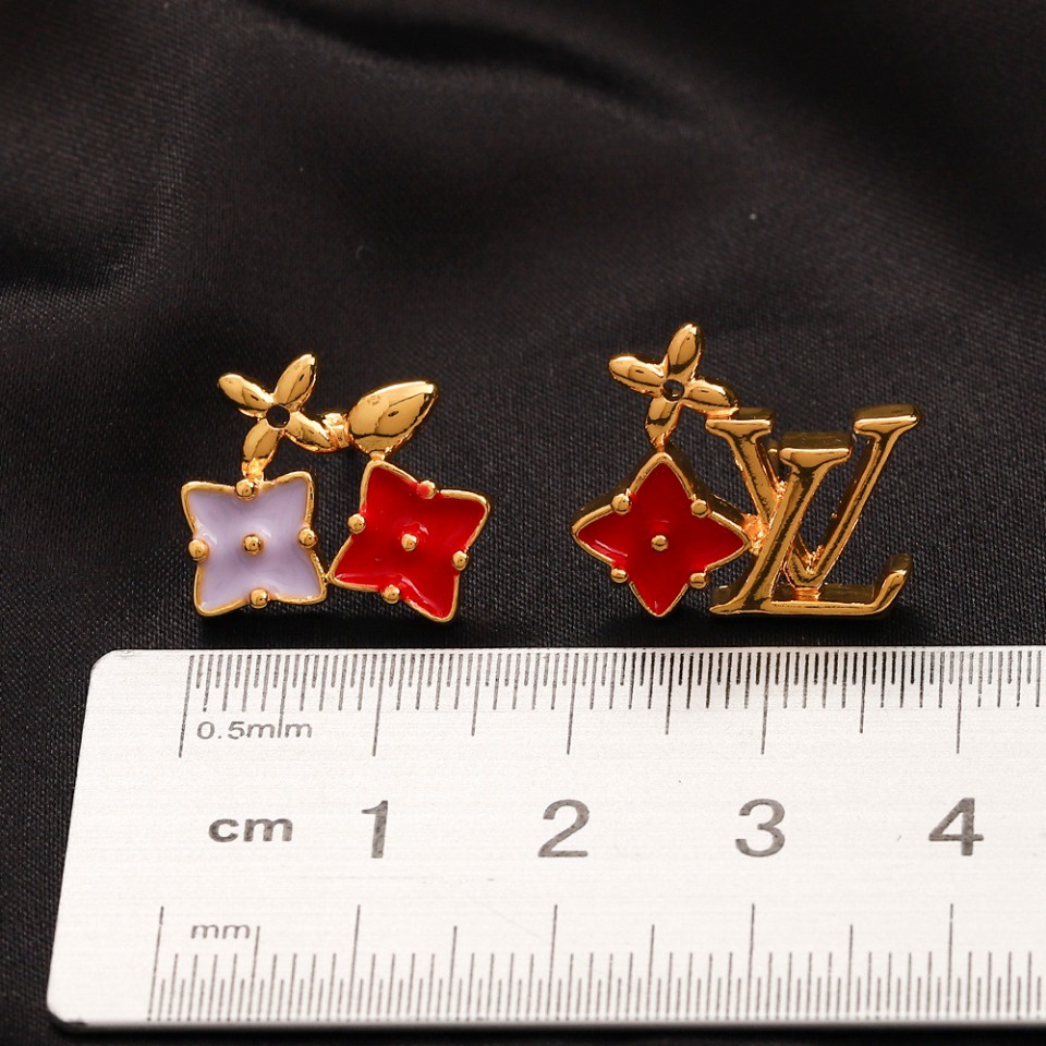 Bông Tai LV Bằng Thép Titanium Thời Trang Cho Nữ