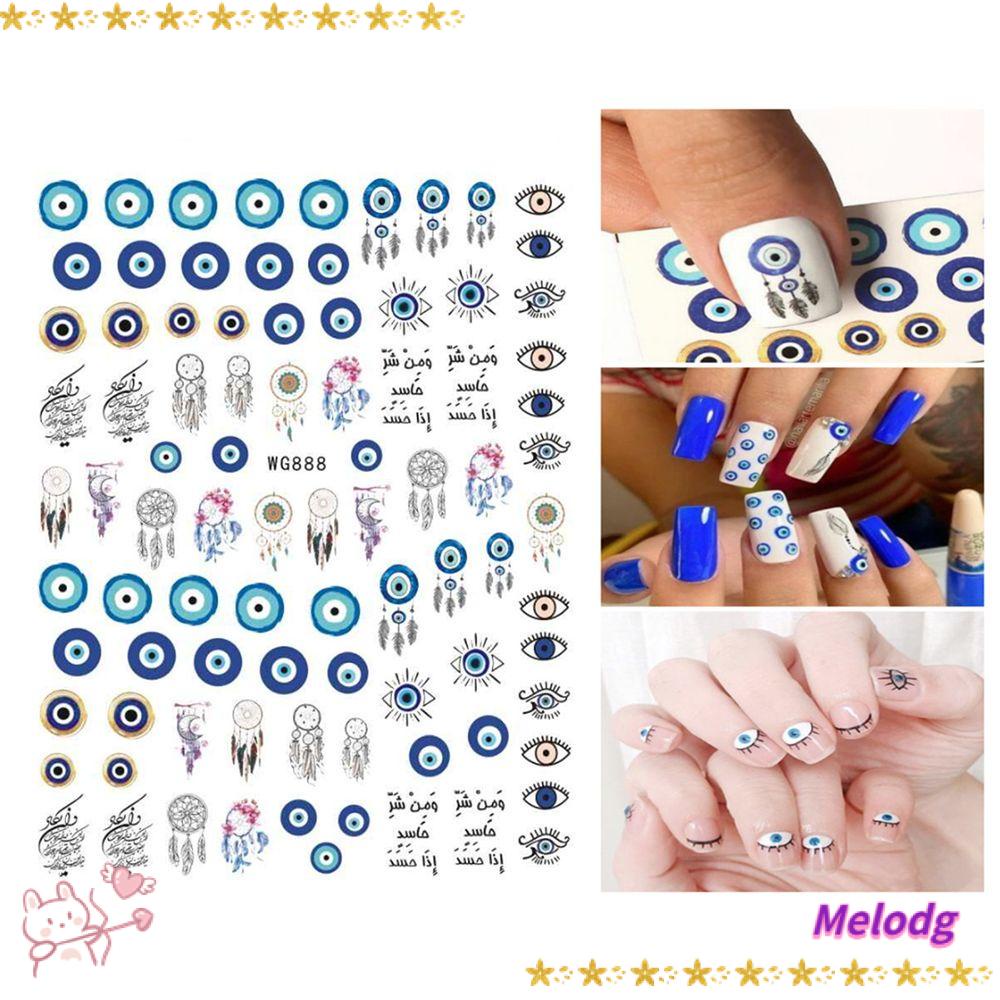Miếng Dán Móng Tay Tự Dính Hình Đôi Mắt DIY