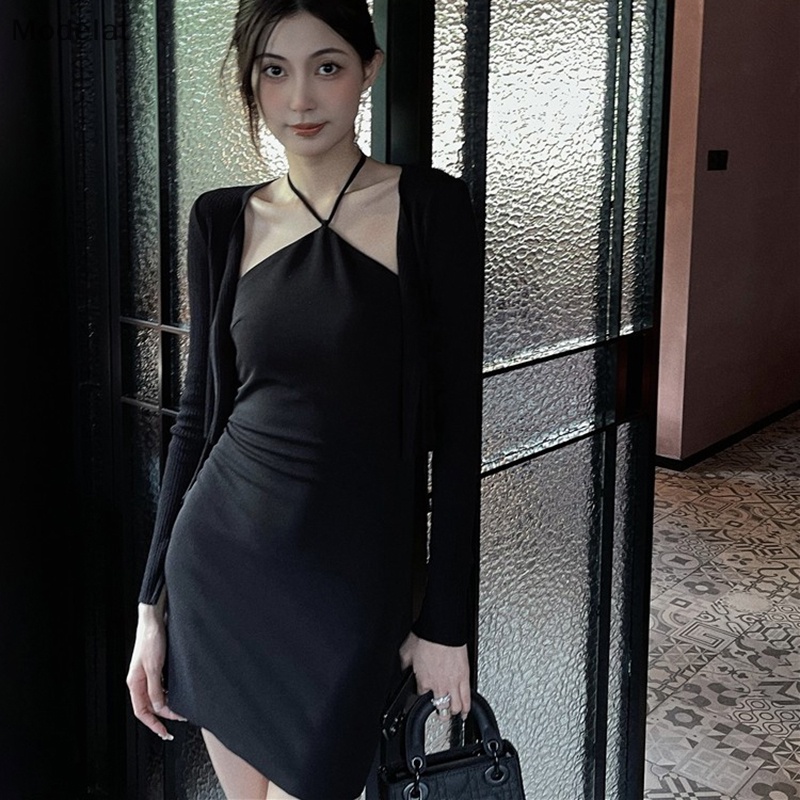 Mfc Đầm Ôm Hai Dây Màu Trơn Gợi Cảm Cho Nữ WTD