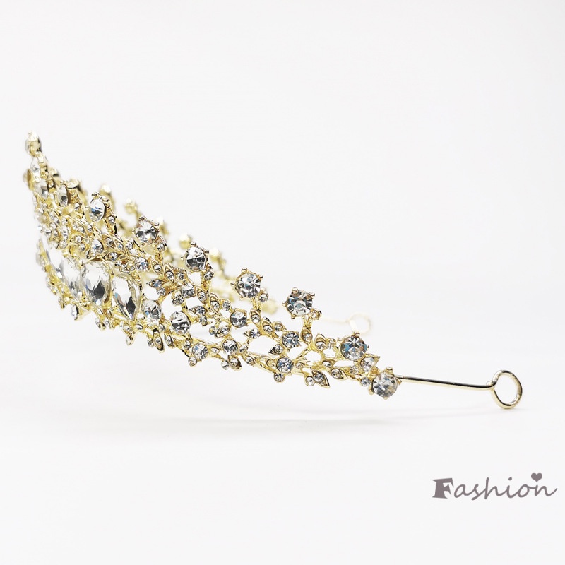 Cài Tóc Hình Vương Miện Đính Đá Lấp Lánh Cho Cô Dâu