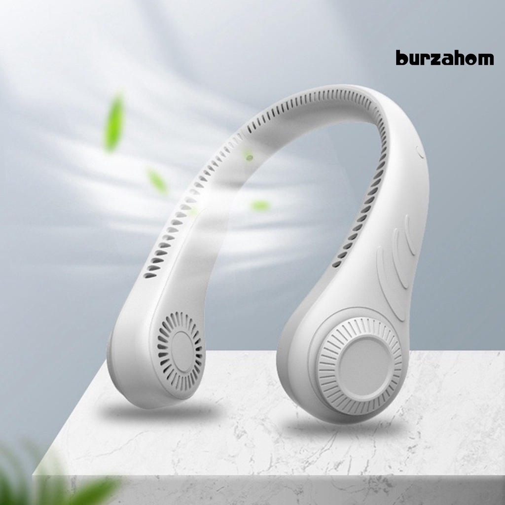 Quạt Đeo Cổ Mini Bằng ABS Không Cánh Sạc USB Yên Tĩnh Dùng Ngoài Trời