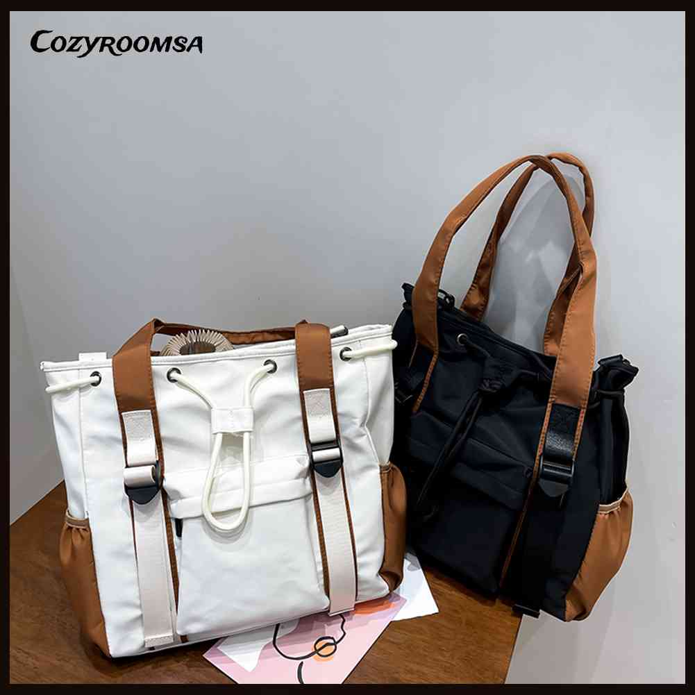 Túi Tote Đeo Chéo Cỡ Lớn Màu Sắc Tương Phản Đa Năng Thời Trang Cho Nữ