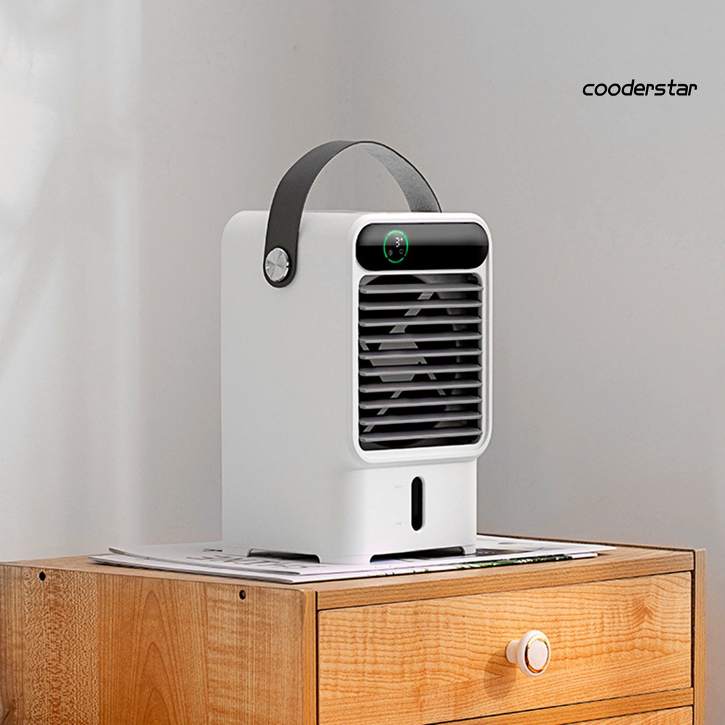 Quạt Điều Hòa Không Khí 1500mAh Bằng Nhựa Có Màn Hình Kỹ Thuật Số Tiện Dụng Cho Mùa Hè