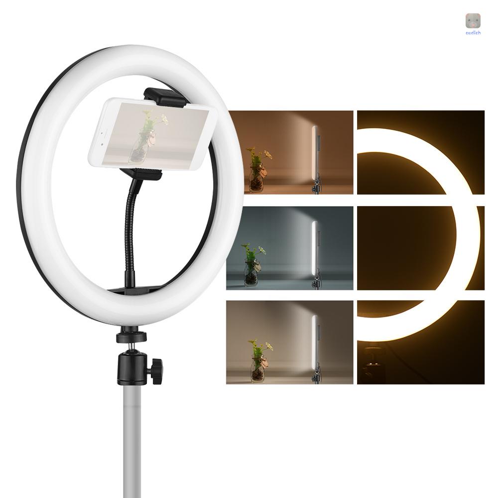 Vòng Đèn LED 10 Inch 3 Chế Độ Điều Chỉnh Được Kèm Giá Đỡ Điện Thoại Tiện Dụng Cho Quay Video YouTube / Trang Điểm