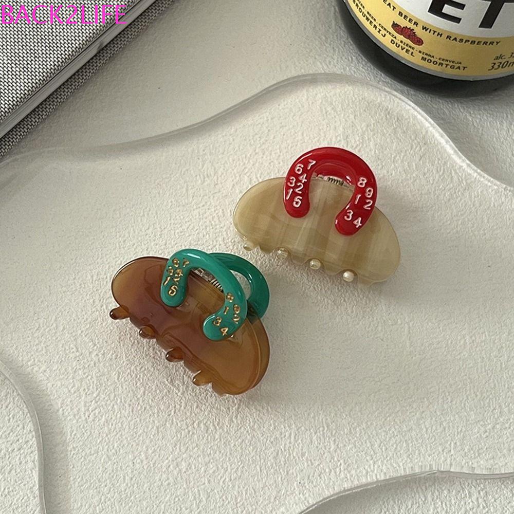 Kẹp Tóc Hình Cá Mập / Hình Học Dễ Thương Sáng Tạo Có Axit Acetic Dành Cho Bạn Nữ BACK2LIFE