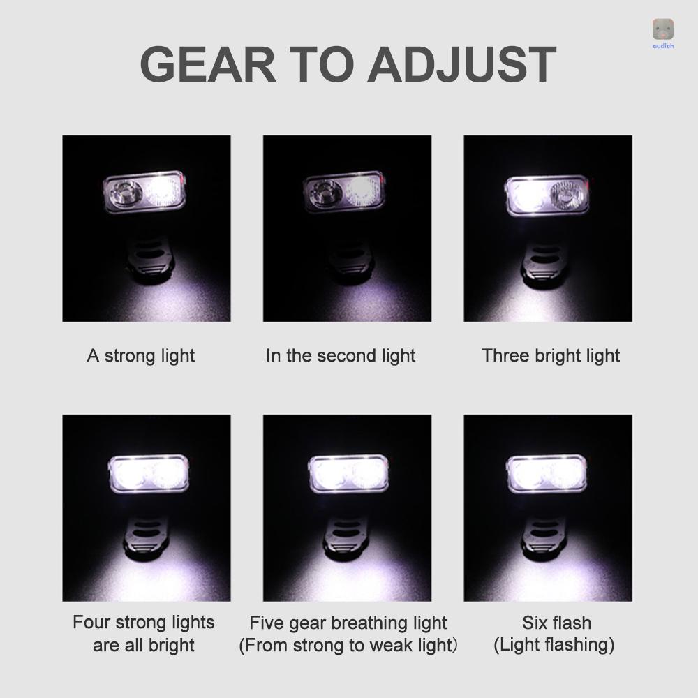 Đèn Đôi Gắn Xe Đạp Leo Núi Tiết Kiệm Năng Lượng Sạc USB Tiện Dụng