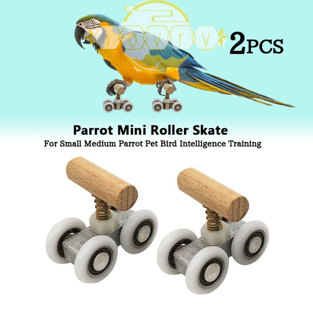 Bộ 2 Bánh Xe Trượt Băng Luyện Tập Trí Thông Minh Cho Vẹt